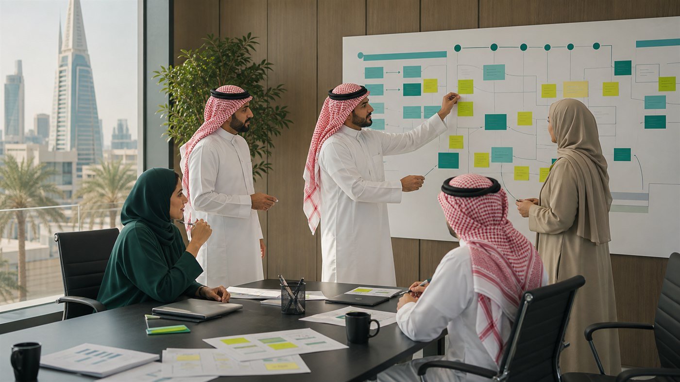 فريق سعودي يعمل على منهجية استراتيجية قابلة للتنفيذ
